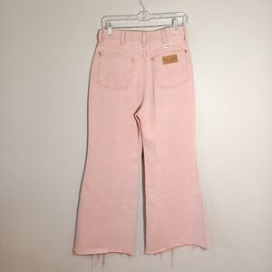 Wrangler Wanderer 622 High Rise Flare Jeans Blush Pink Earth Wash Size 29 Custom